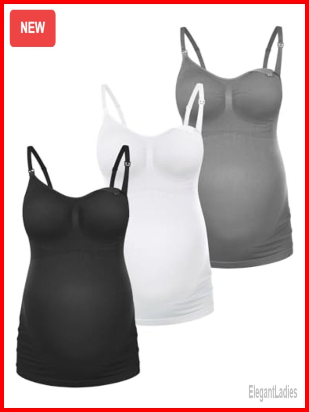 Maternity Nursing Tank Tops Clip-Down Shelf Bra Breastfeeding Camisole